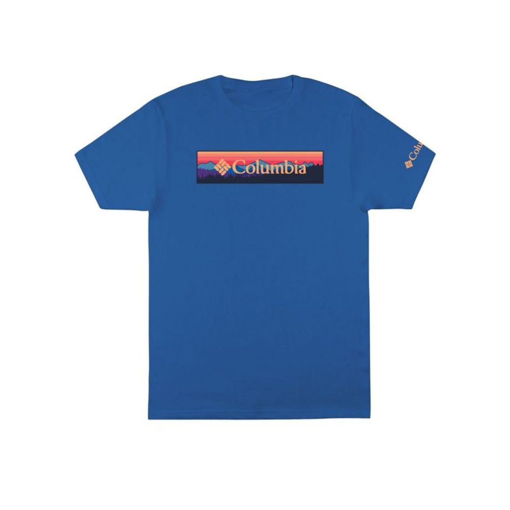 COLUMBIA SPORTSWEAR CO. Mens Ragnox Blue Logo Graphic Classic Fit T-Shirt M